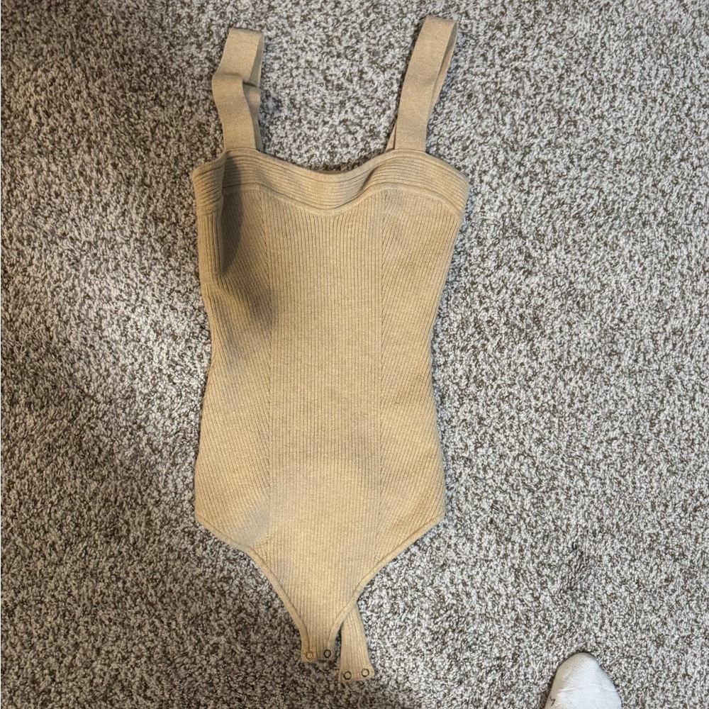Abercrombie & Fitch Tan Bodysuit Top
